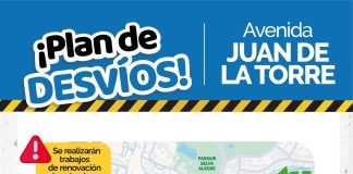 Conocen las vías alternas por cierres de la Av. Juan de la Torre
