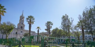 SE ENVALLA LA PLAZA DE ARMAS PARA PROTEGER ORNATO EN SAN VALENTÍN Y CARNAVALES