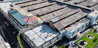 REALIZAN VACIADO DE CONCRETO EN TECHO DE COMEDOR DEL MERCADO SAN CAMILO