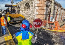 ASFALTADO DE CALLES MELGAR, SANTA ROSA, BALLÓN Y LA PAZ ALCANZA CERCA DEL 50 % DE AVANCE