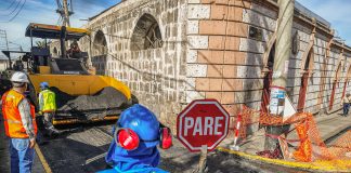 ASFALTADO DE CALLES MELGAR, SANTA ROSA, BALLÓN Y LA PAZ ALCANZA CERCA DEL 50 % DE AVANCE